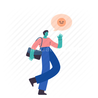 emoticon, happy, happiness, emoji, bag